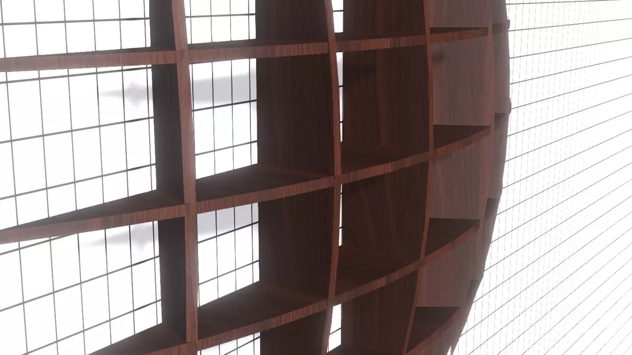 Wall showcase Free low-poly 3D model