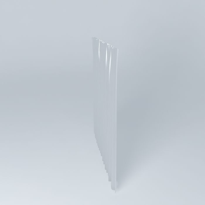 Curtain  draped  Fabric Free 3D model_2