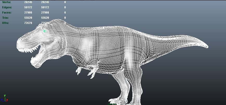 Tyrannosauru rex Low-poly 3D model_7