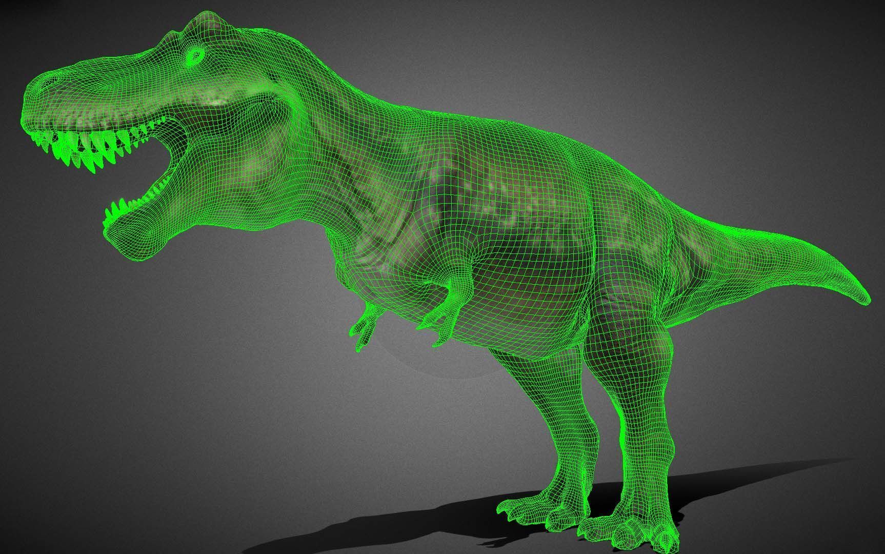 Tyrannosauru rex Low-poly 3D model_4