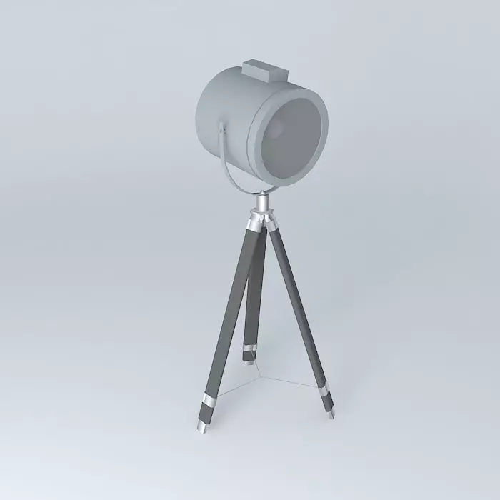 Mini Cannon Spotlight lamp Free 3D model