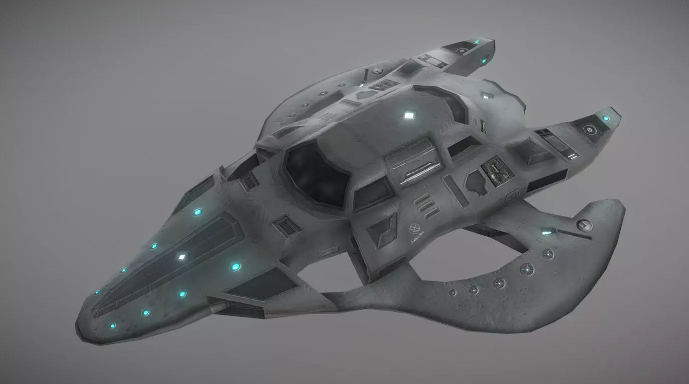 Kliper Space Shuttle Low Poly Low-poly 3D model_0