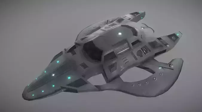 Kliper Space Shuttle Low Poly