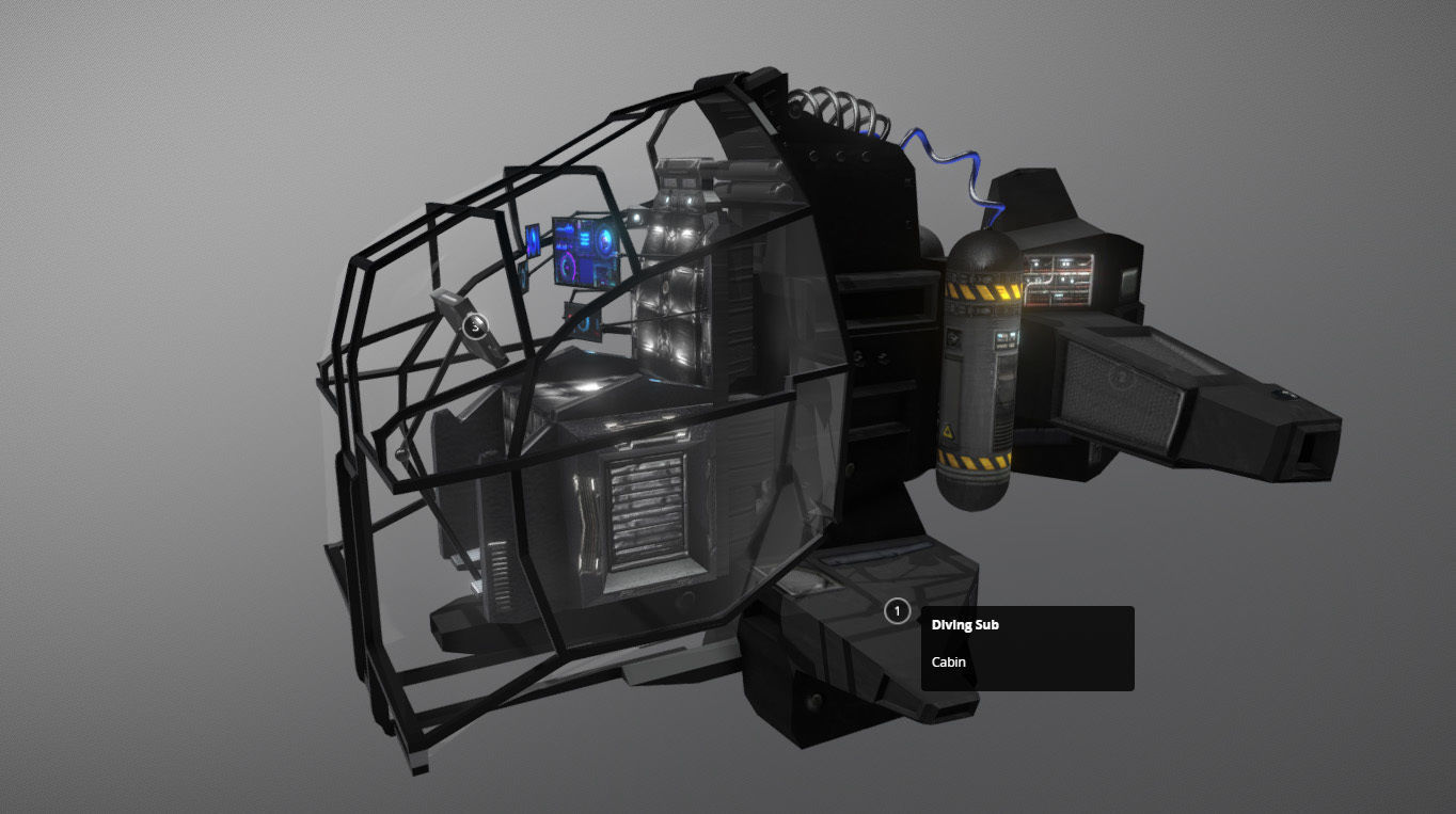 PERSONAL SUBMARINE - Concept Classic Low-poly 3D model_3