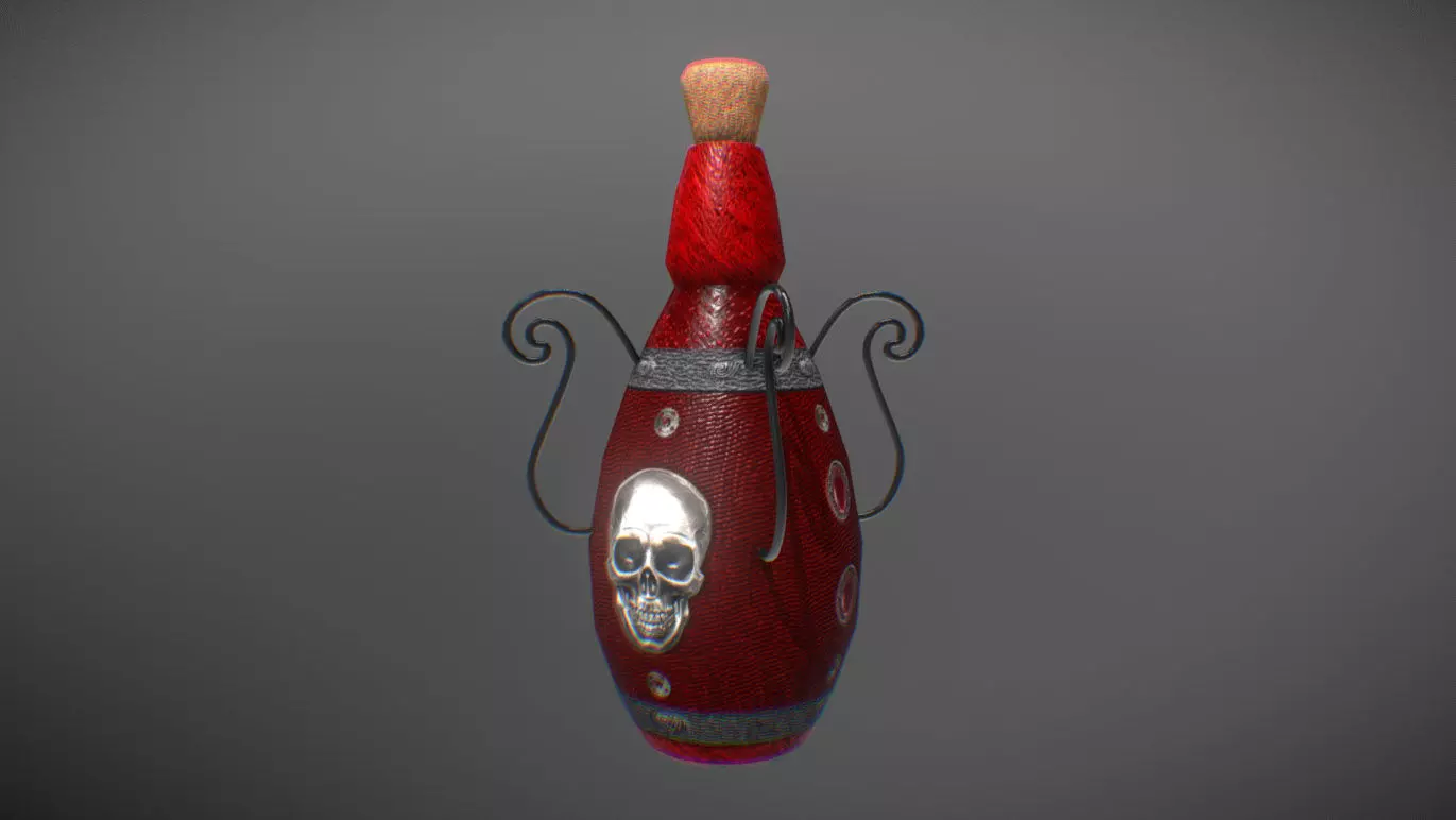 Poison bottle Free 3D model