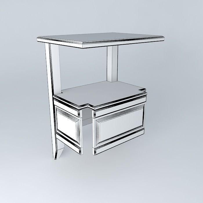 End Table Free 3D model_4