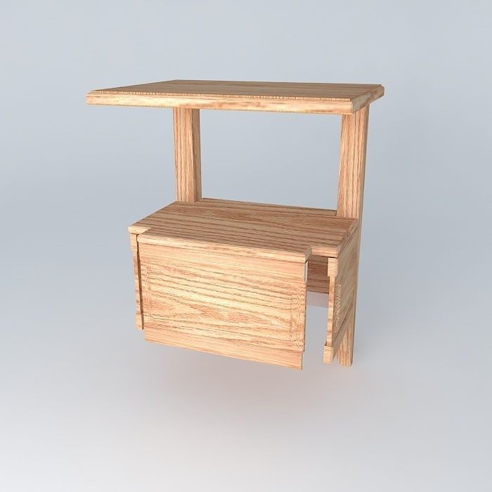 End Table Free 3D model_1