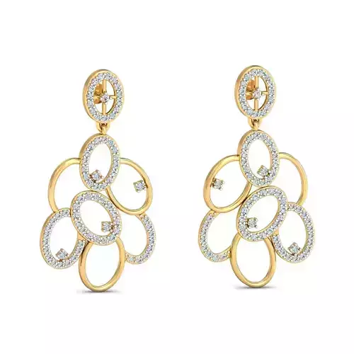 Women long earrings 3dm stl render detail 3D print model