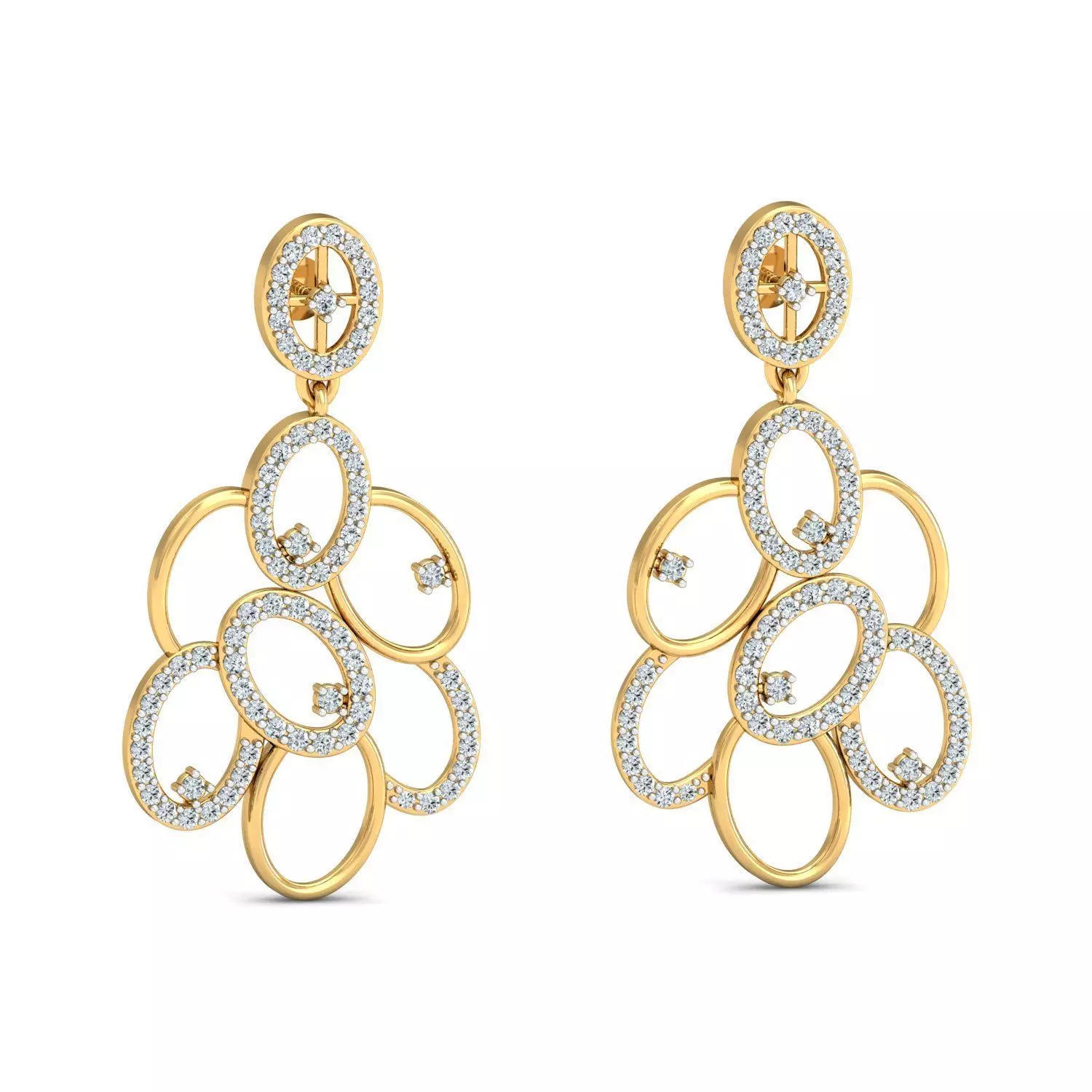 Women long earrings 3dm stl render detail 3D print model 3D print model_0