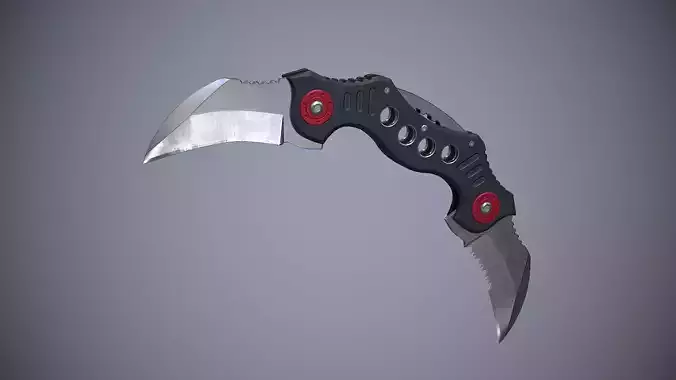 Knife High Tech 4 Low-poly 3D model