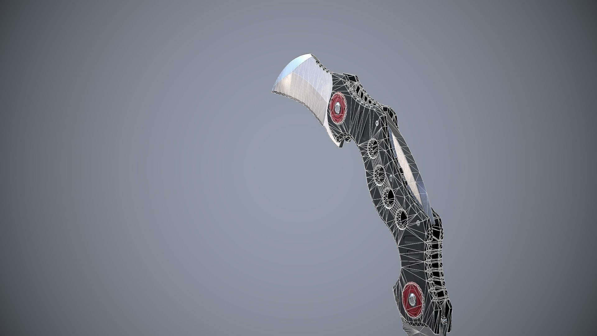 Knife High Tech 4 Low-poly 3D model_17
