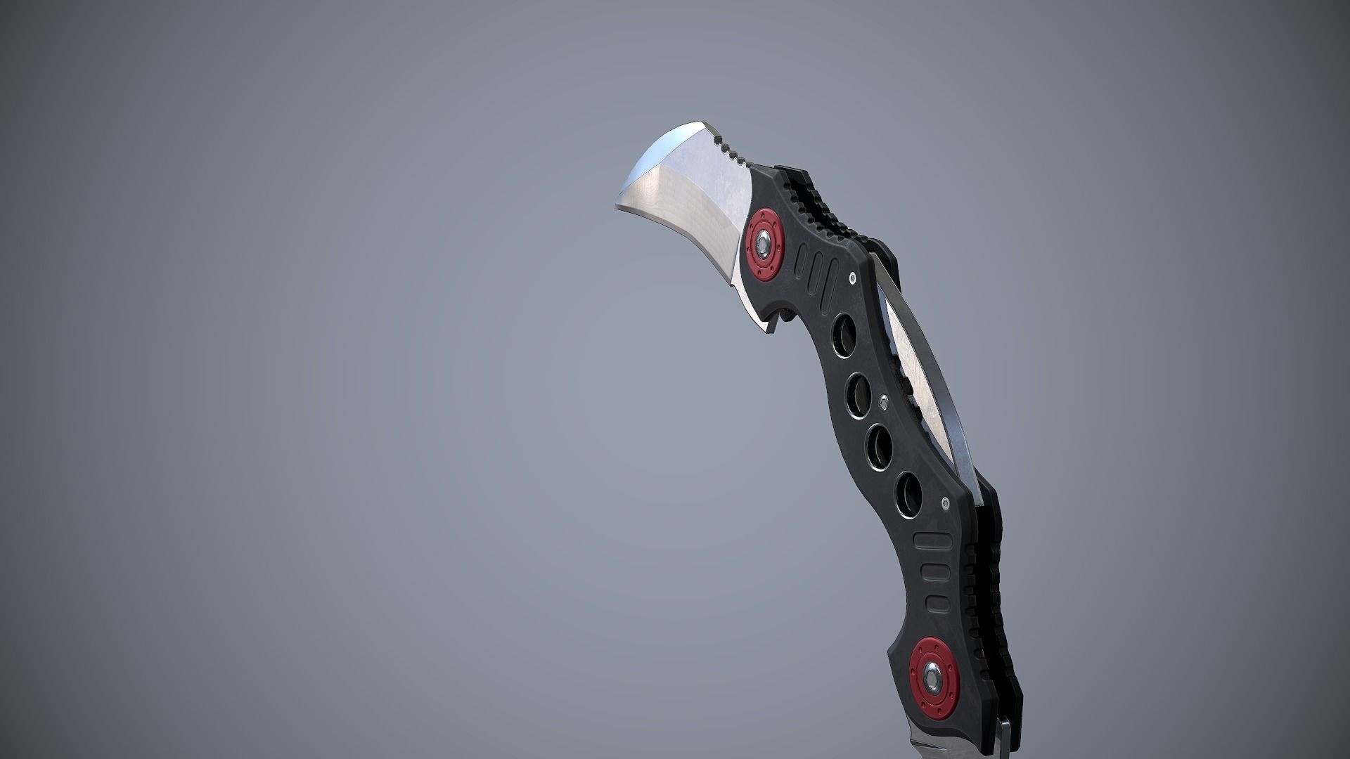 Knife High Tech 4 Low-poly 3D model_16