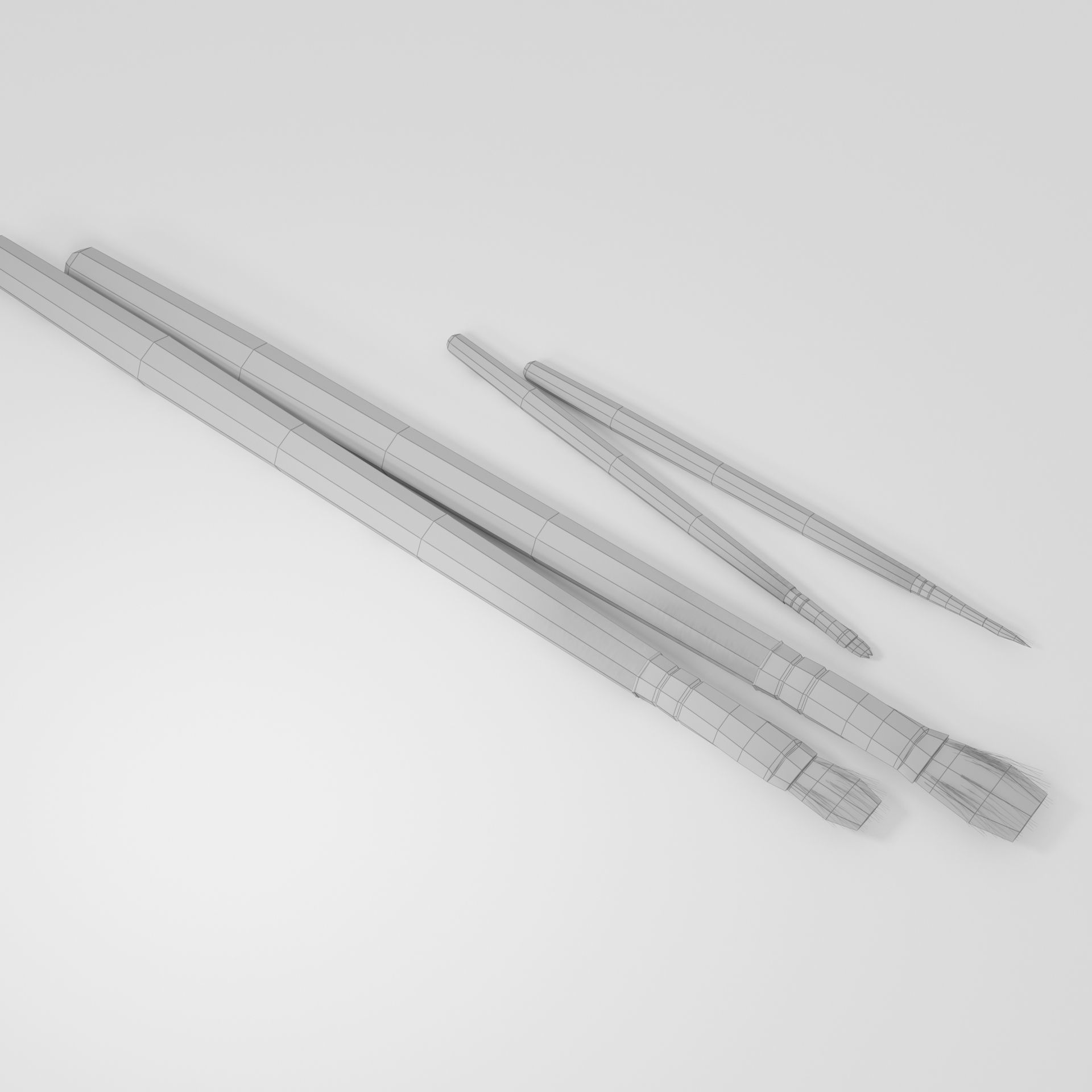 4 brush painting 3D model_5