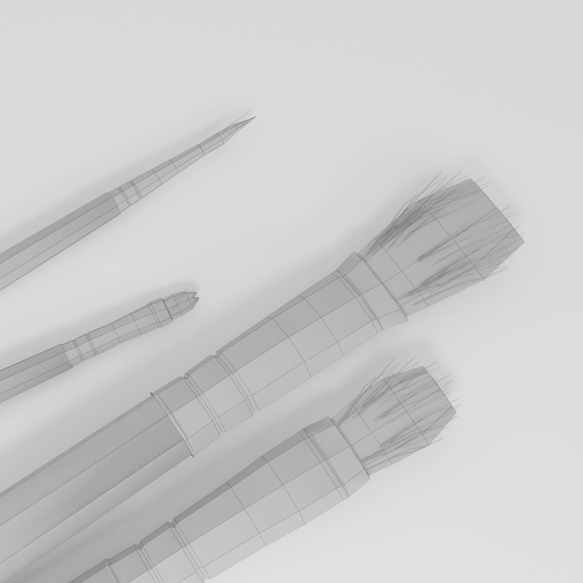 4 brush painting 3D model_6