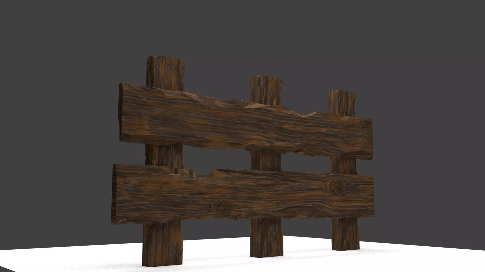 Wooden Fence 3D model