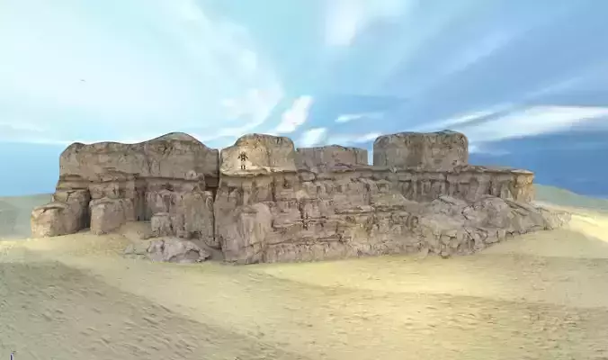 cliff rock formation in desert