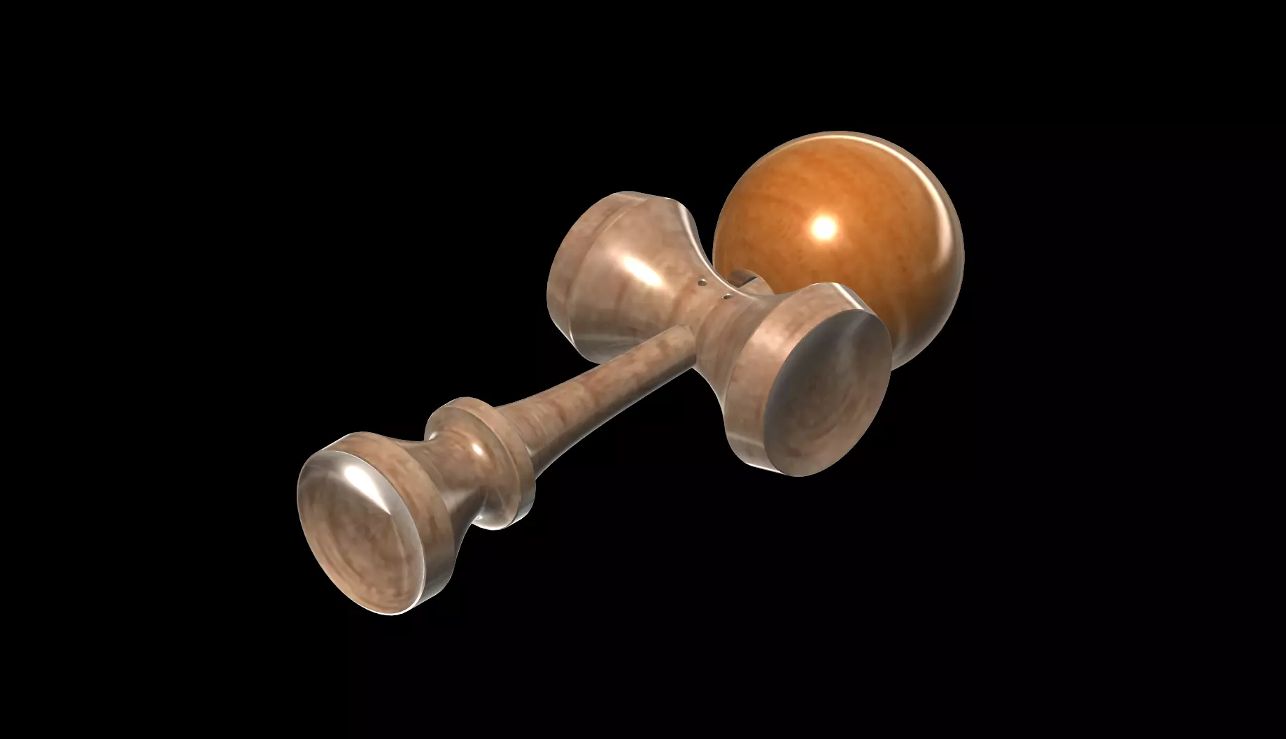 3D-print-model kendama wooden ball 3D print model