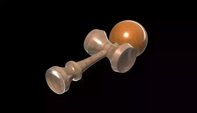 3D-print-model kendama wooden ball 3D print model
