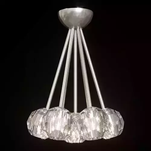 Restoration Hardware BOULE DE CRISTAL FLUSHMOUNT 15 Nickel