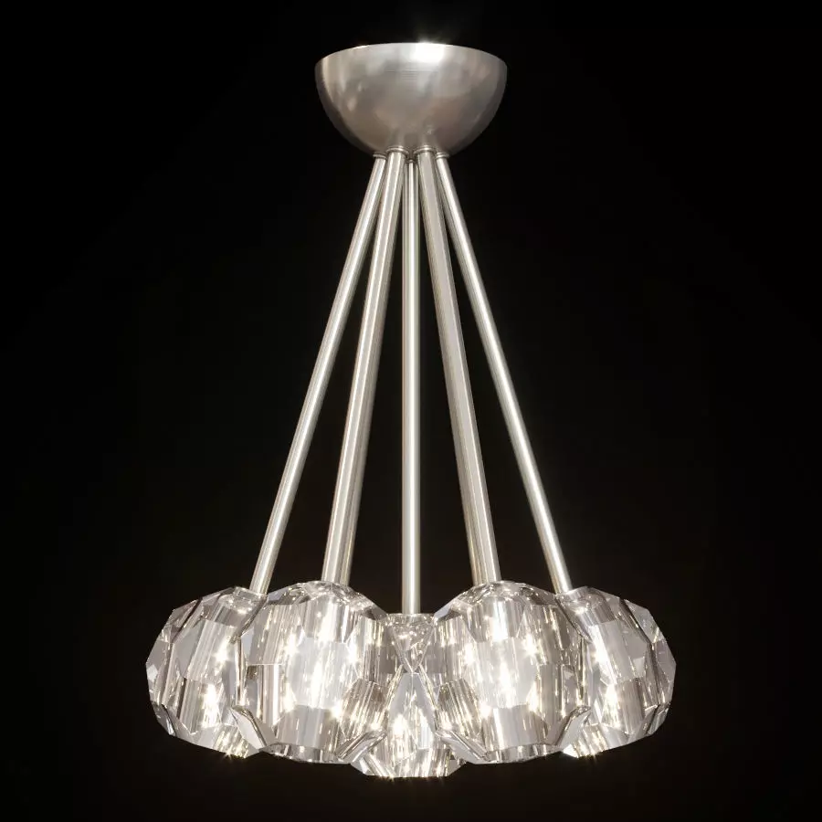 Restoration Hardware BOULE DE CRISTAL FLUSHMOUNT 15 Nickel 3D model_0