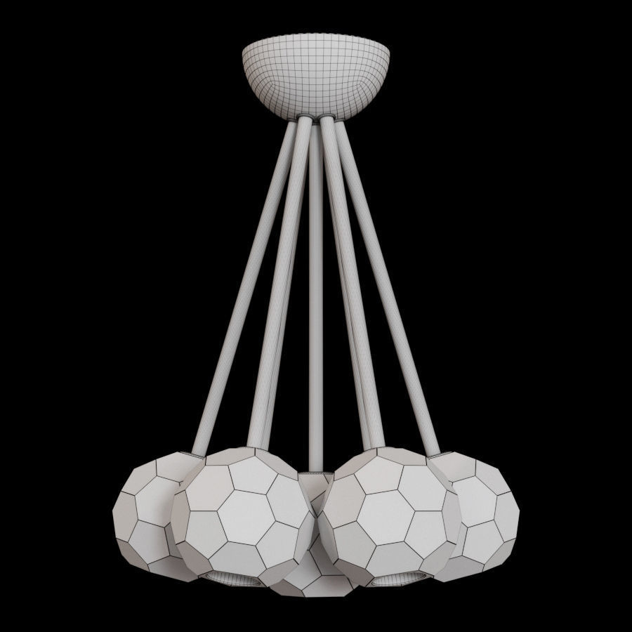 Restoration Hardware BOULE DE CRISTAL FLUSHMOUNT 15 Nickel 3D model_1