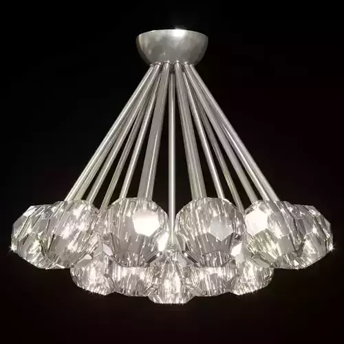 Restoration Hardware BOULE DE CRISTAL FLUSHMOUNT 24 Nickel 