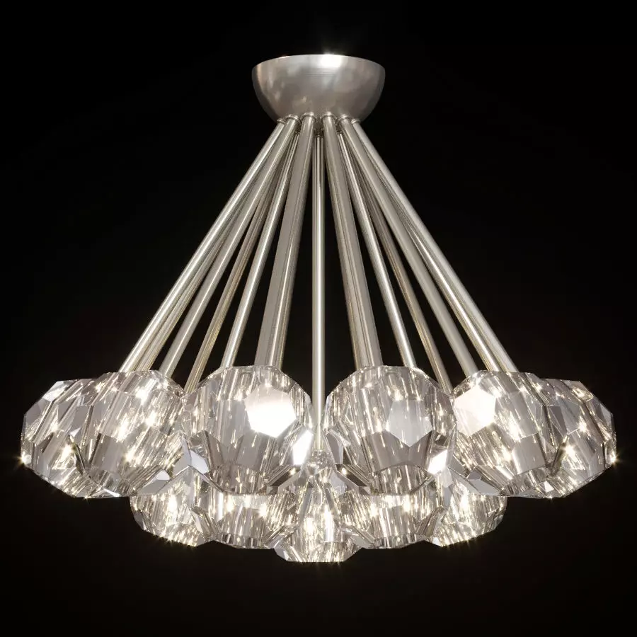 Restoration Hardware BOULE DE CRISTAL FLUSHMOUNT 24 Nickel  3D model_0