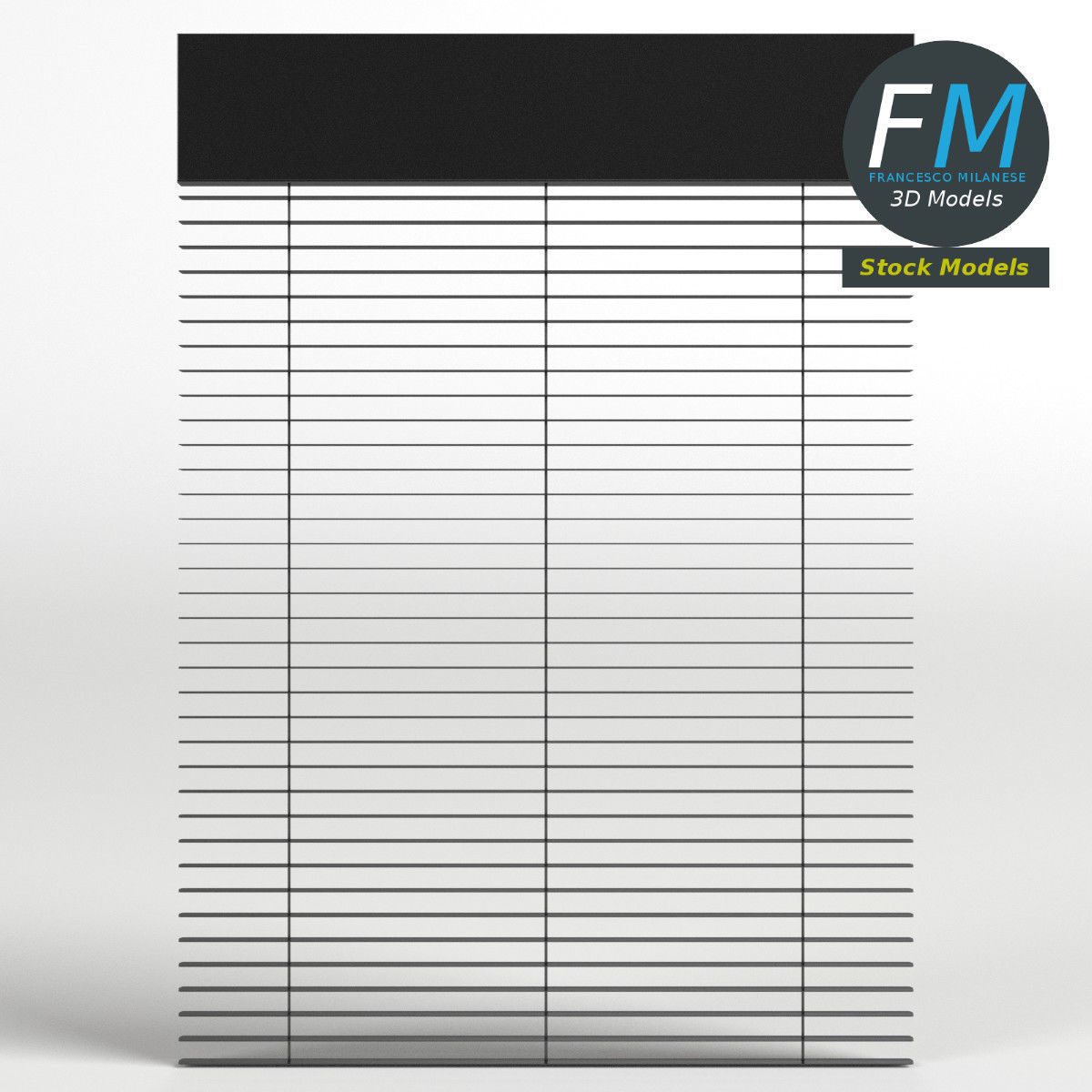 Window blind 3D model_3