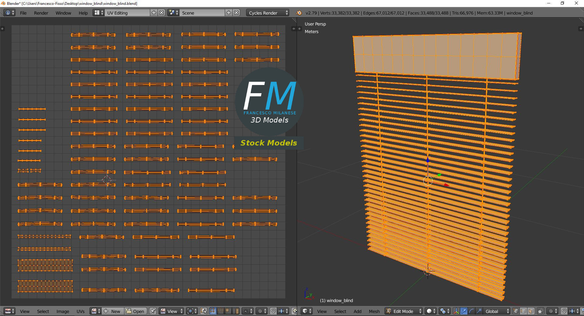 Window blind 3D model_10