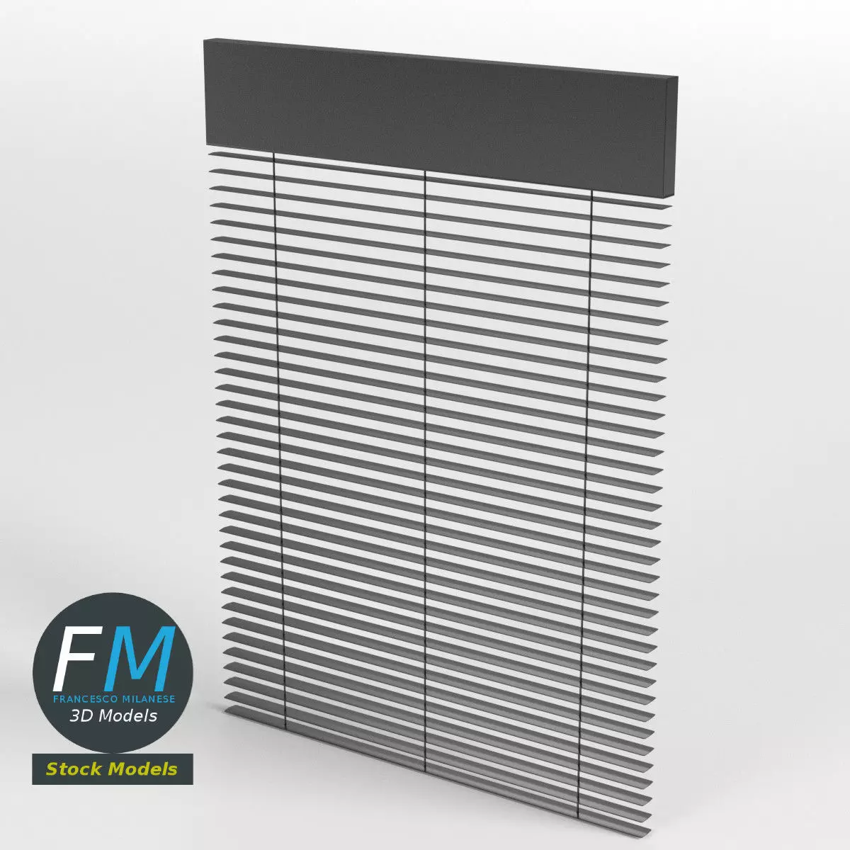 Window blind 3D model_0