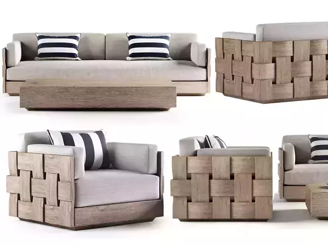 RH RESTORATIONHARDWARE POSITANO COLLECTION 2 IN 1 