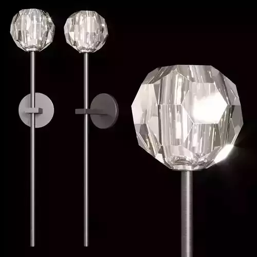 Restoration Hardware BOULE DE CRISTAL GRAND SINGLE SCONCE Black