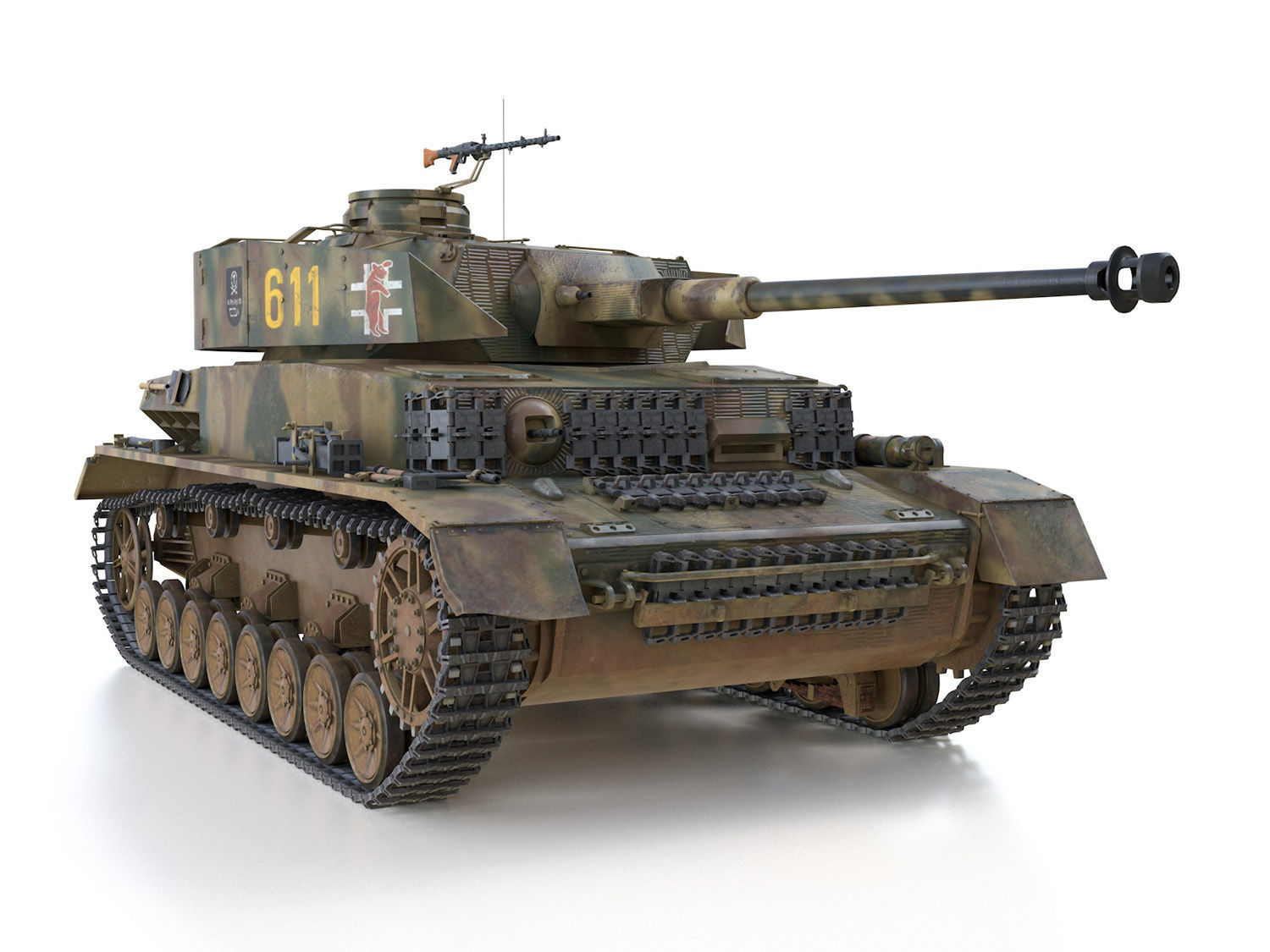 PzKpfw IV - Panzer 4 - Ausf J - 611 3D model_7
