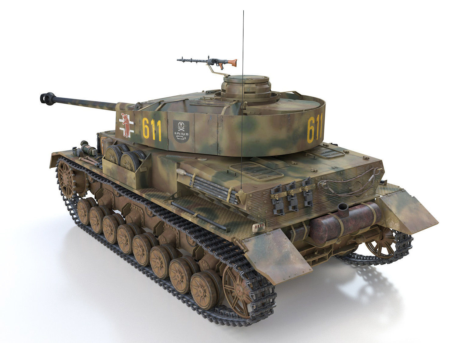 PzKpfw IV - Panzer 4 - Ausf J - 611 3D model_3