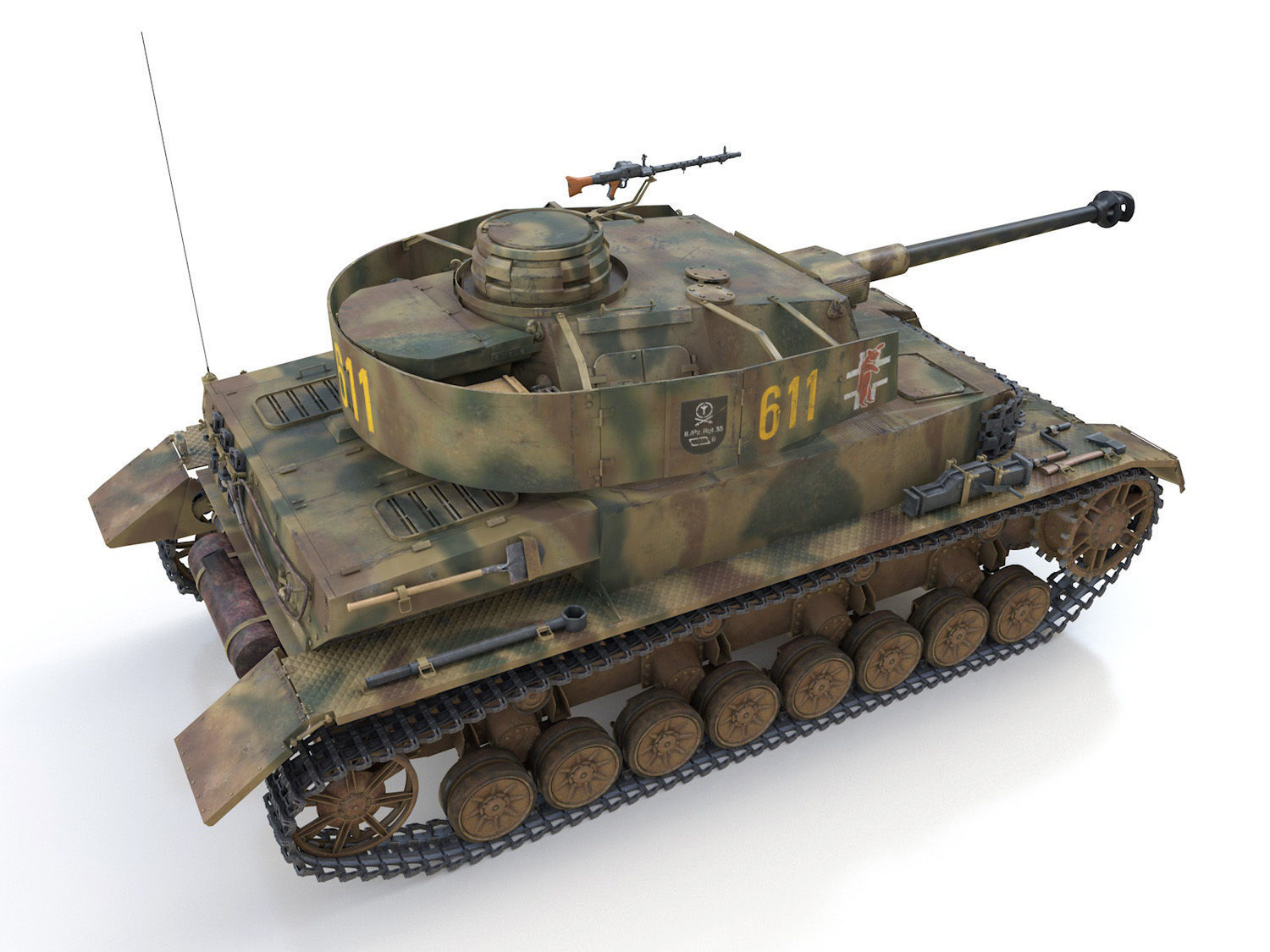 PzKpfw IV - Panzer 4 - Ausf J - 611 3D model_5