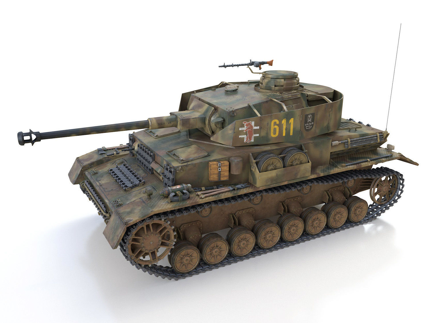 PzKpfw IV - Panzer 4 - Ausf J - 611 3D model_2
