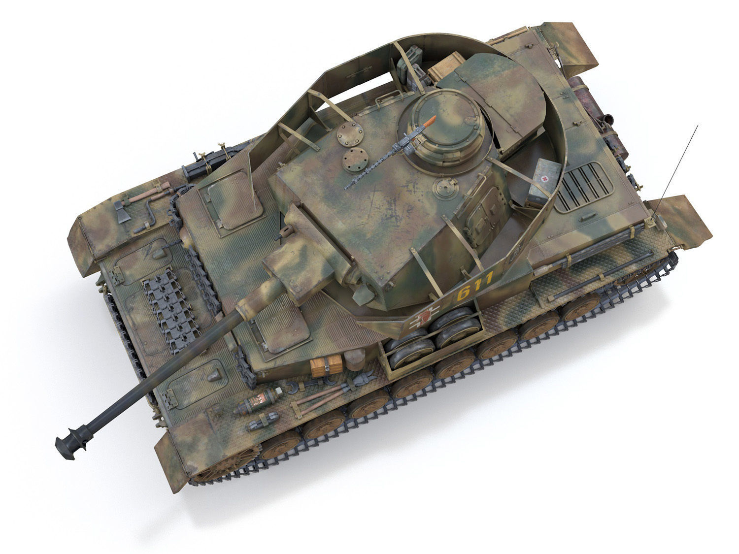 PzKpfw IV - Panzer 4 - Ausf J - 611 3D model_8