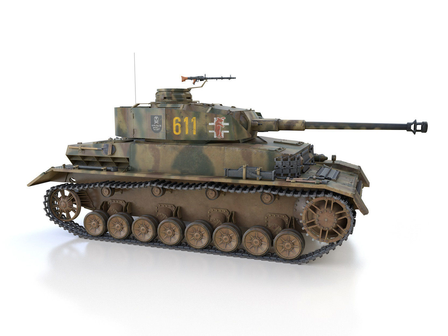 PzKpfw IV - Panzer 4 - Ausf J - 611 3D model_6