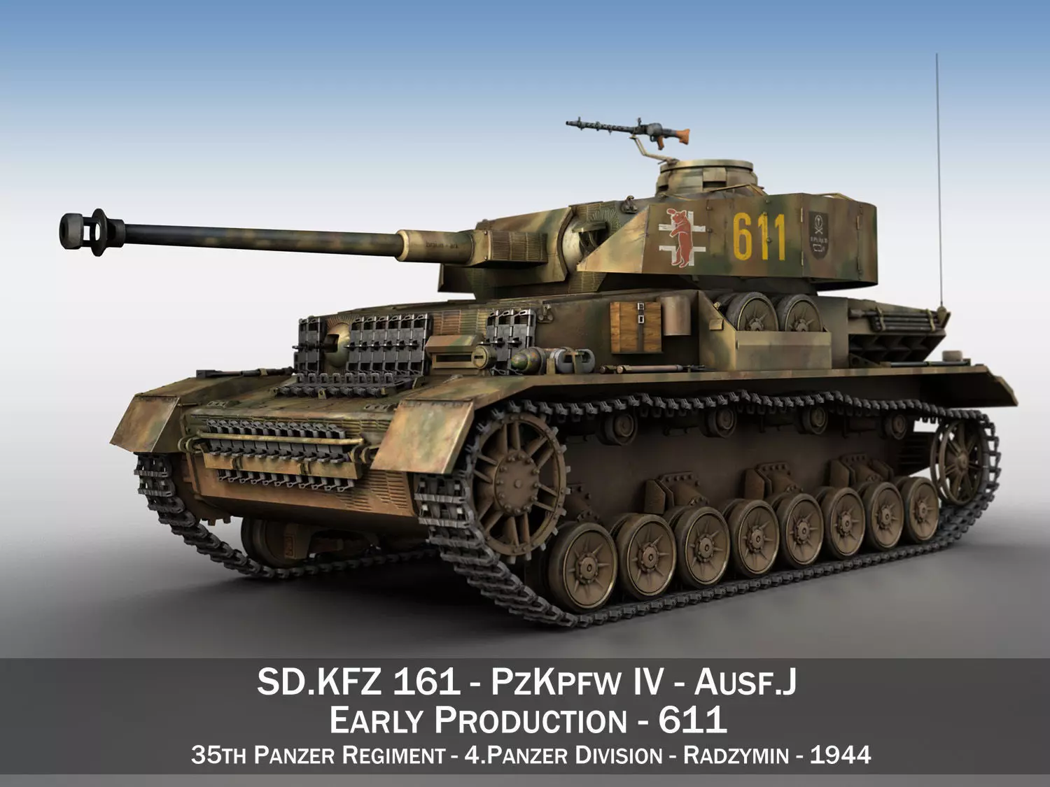 PzKpfw IV - Panzer 4 - Ausf J - 611 3D model_0