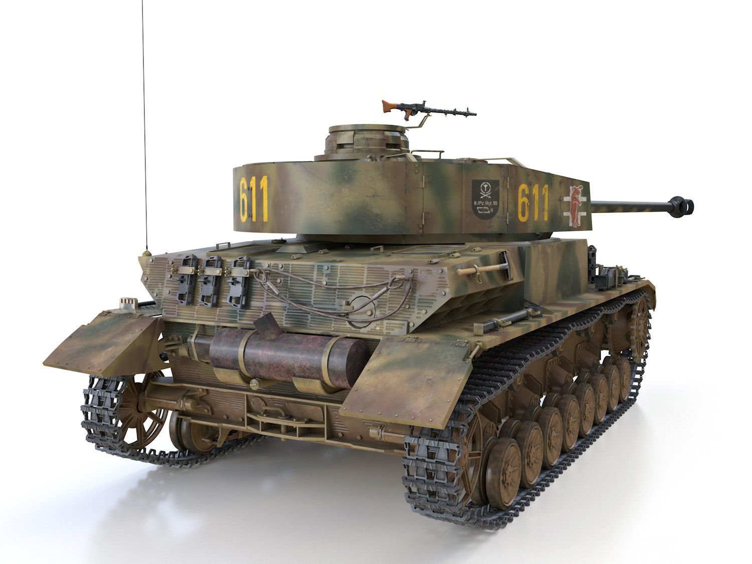 PzKpfw IV - Panzer 4 - Ausf J - 611 3D model_4
