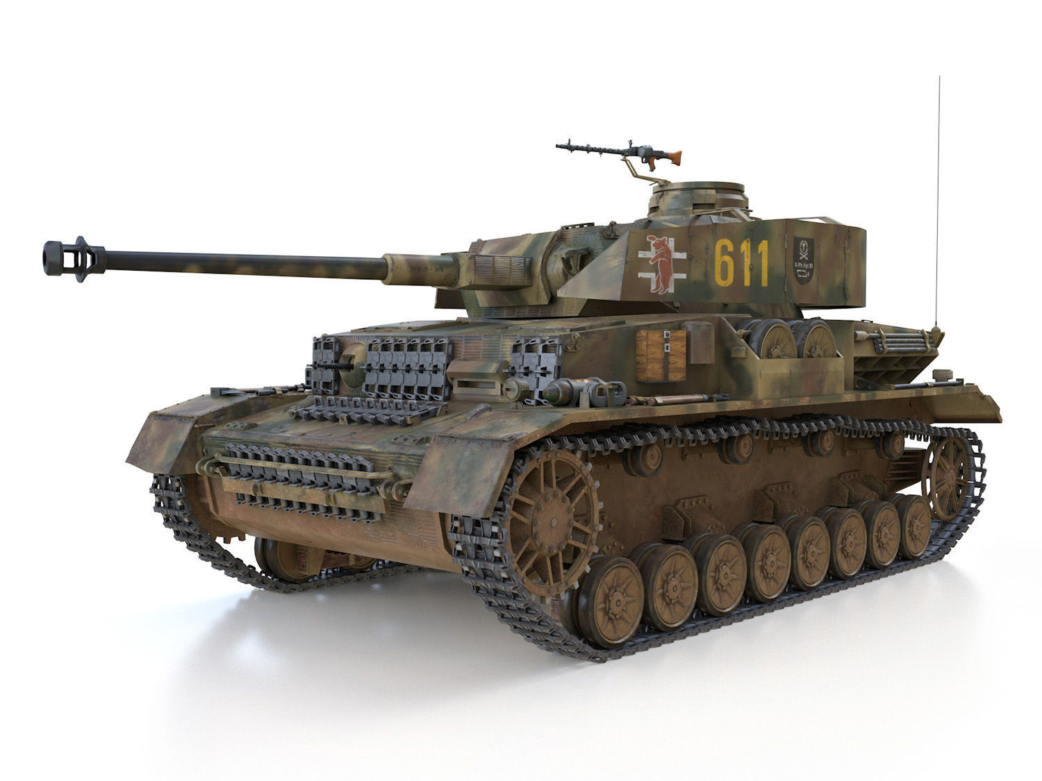 PzKpfw IV - Panzer 4 - Ausf J - 611 3D model_1