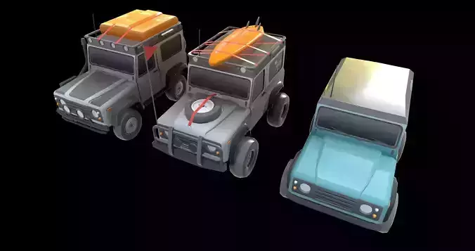 Offroad Vehicle Low Poly