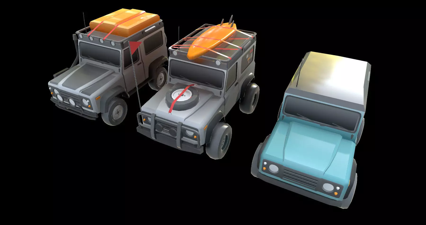Offroad Vehicle Low Poly Low-poly 3D model
