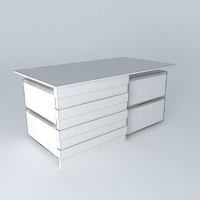 Center table with Poof Free 3D model_4