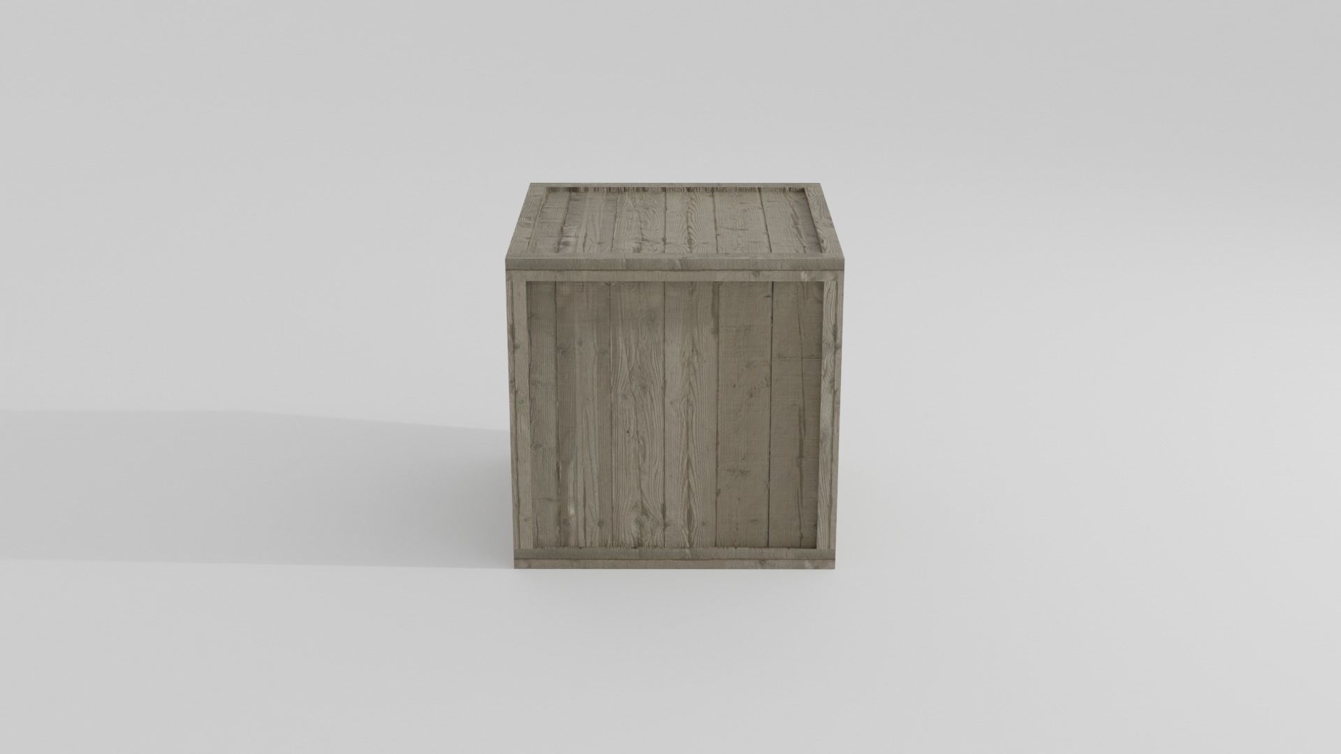 Wooden Crate Free low-poly 3D model_3