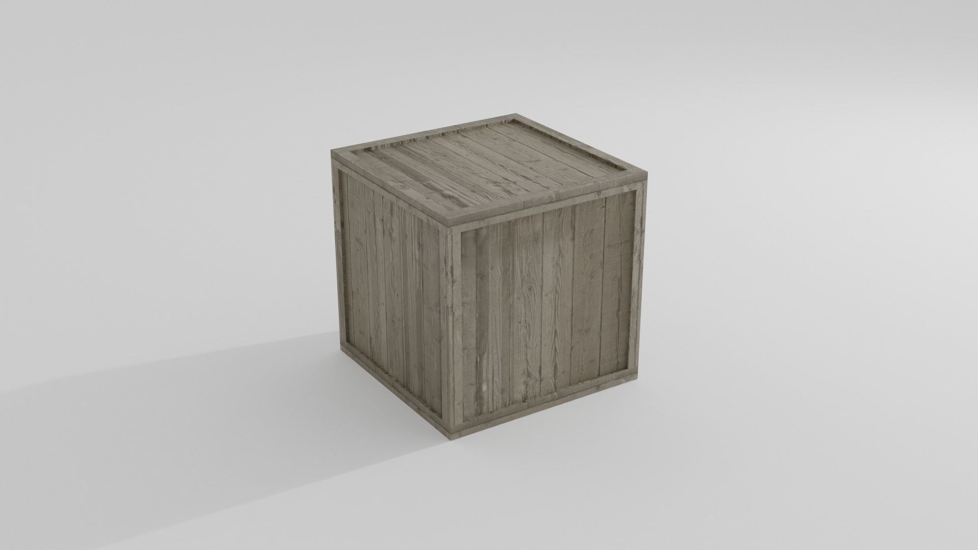 Wooden Crate Free low-poly 3D model_2
