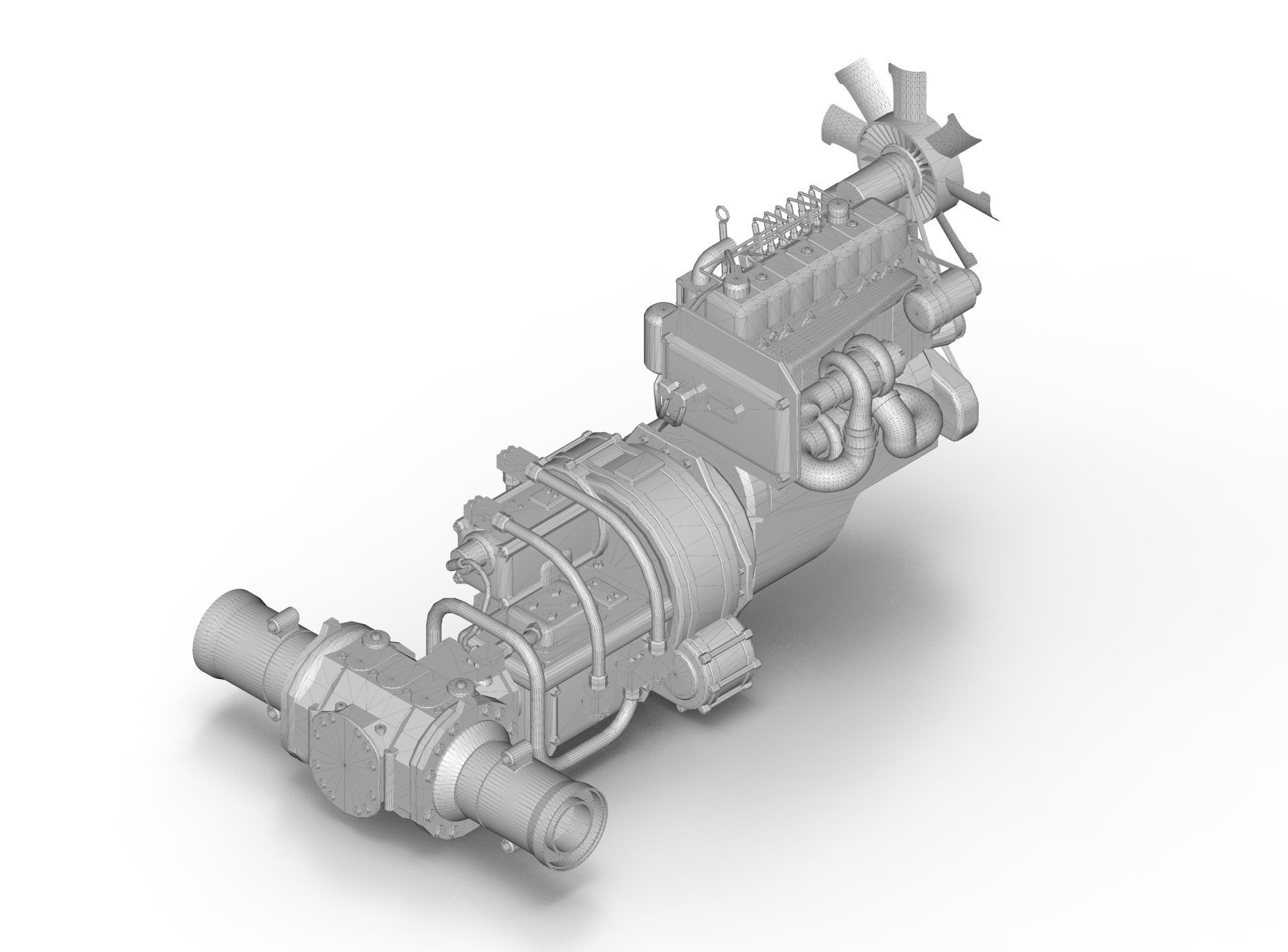 Diesel Engine 3D model_6