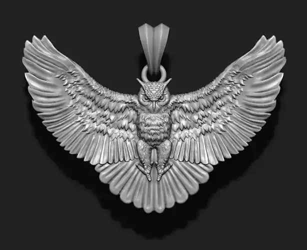 owl pendant 3D print model