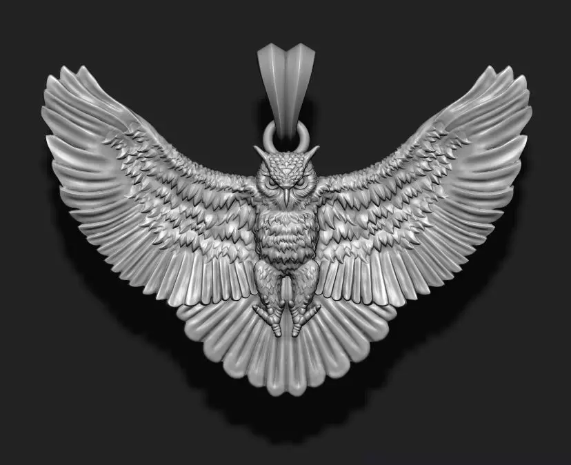owl pendant 3D print model