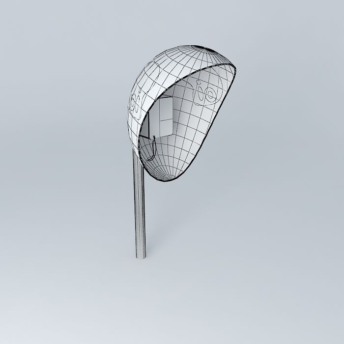 Booth  Telephone  Hi Free 3D model_3